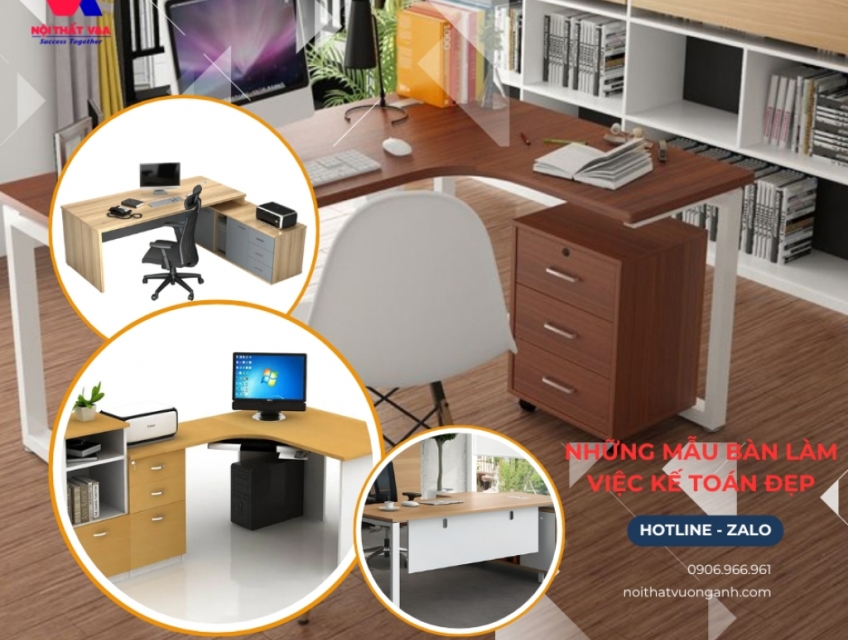 Bàn làm việc kế toán đẹp giá xưởng
