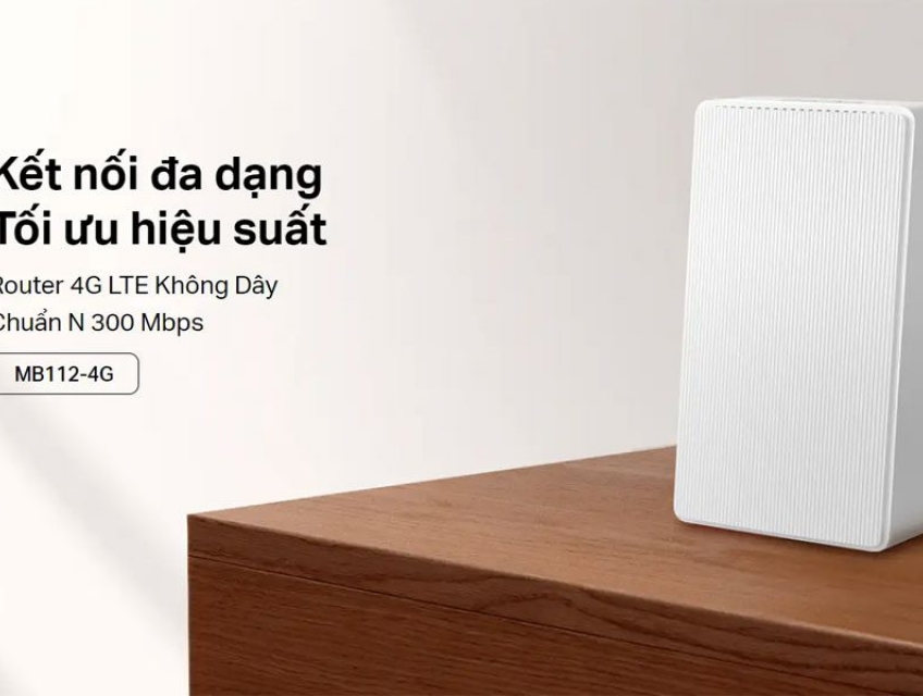 Router 4G LTE Không Dây Mercusys MB112 Chuẩn N Tốc Độ 300 Mbps