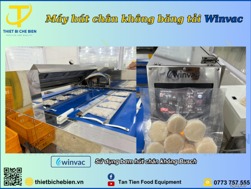 Máy hút chân không băng tải winvac