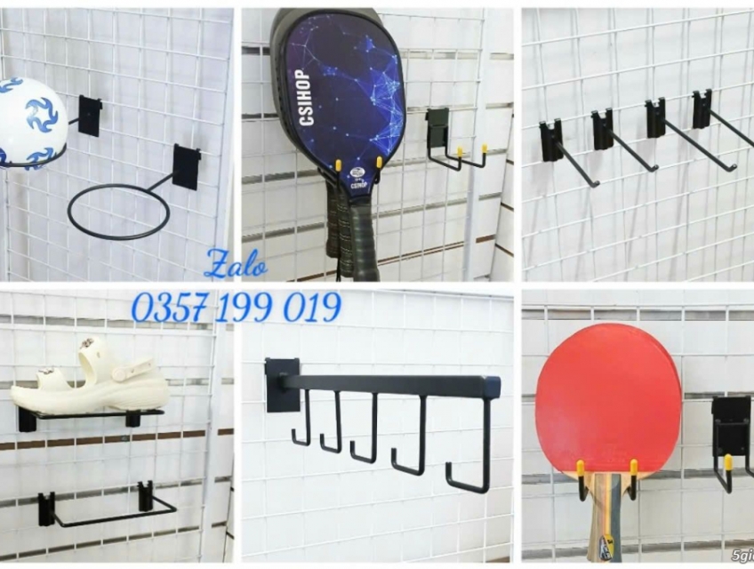 Các mẫu móc treo trưng bày sản phẩm cho cửa hàng thể thao