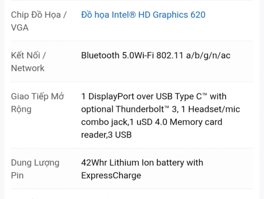 Cần thanh lý latop dell 7300 i5 đời 7250u