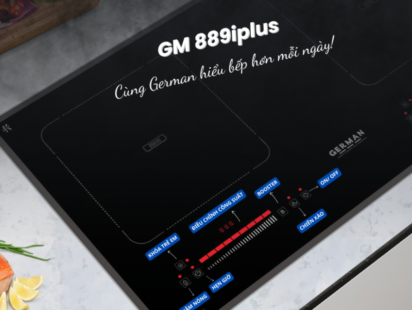 Bếp từ đôi GERMAN GM 68iPlus – Nấu nhanh, tiết kiệm, an toàn tuyệt đối