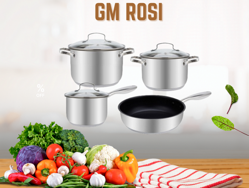 Bộ nồi 4 món German ROSI inox 304