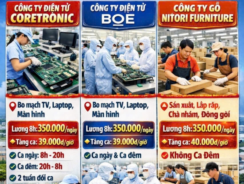 Tuyển gấp LĐPT làm tại KCN PHÚ MỸ 3 Bà Rịa Vũng Tàu