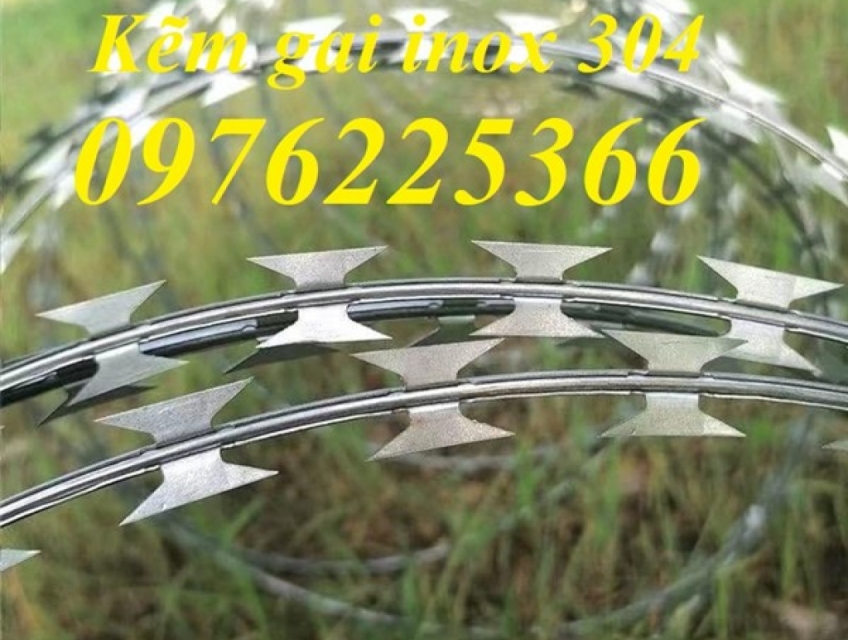 Dây kẽm gai inox 304 đường kính D30, D45, D50, D60, D80