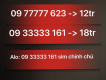 Cặp sim chính chủ 09 33333 161 --- 09 77777 623