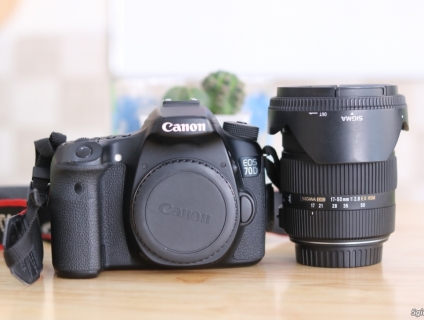 em bán máy canon 70d và lens sigma 17-50. như mới.
