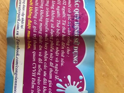 Bán vé mời đầm sen nước 150.000/vé . Có 4 vé