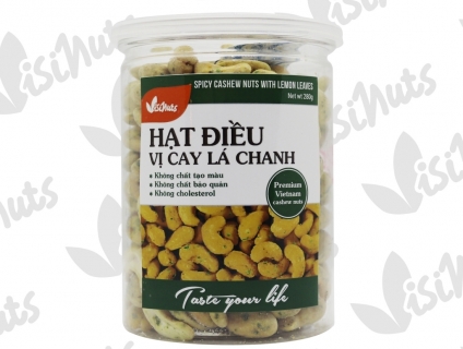 Hạt điều vị cay lá chanh nắp thiếc 280gr