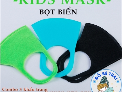 Combo 3 Khẩu trang chống khói bụi, sương mù, virus cho trẻ em