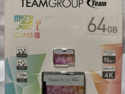 Thẻ nhớ micro sd Team 64GB 4K class 10, chính hãng usa, end 23h00-22/02/2020