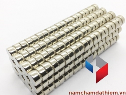 Nam châm 10x10 1 rãnh mạ nikel