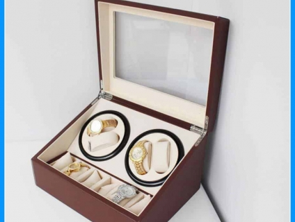 Hộp lắc đồng hồ cơ 4 xoay và 6 trưng bày