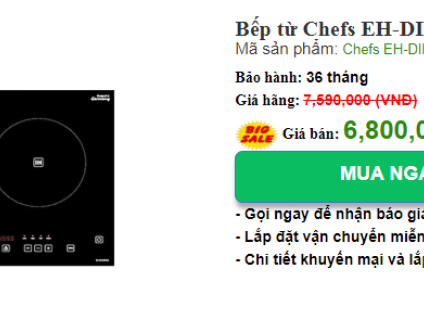 Dùng bếp từ Chefs EH DIH2000A có tốt không