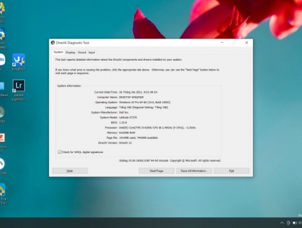 Dell Latitude E7270 i5/8gb/256