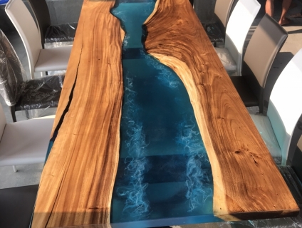 BÀN ĂN GỖ EPOXY CHO GIA ĐÌH