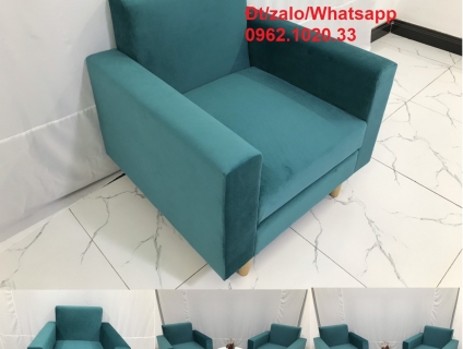 Ghế sofa đơn xanh lá cây đẹp SG | sopha đơn nhỏ gọn phòng ngủ HCM