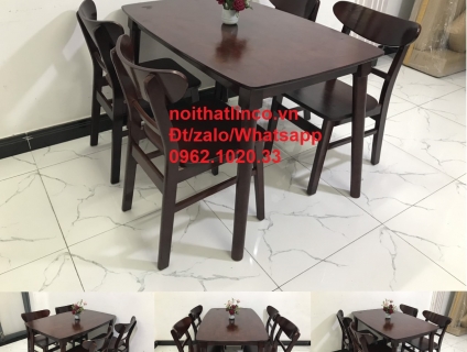 Bàn ăn HCM | Bộ bàn ăn 4 ghế mango giá rẻ (SG) | Nội Thất Linco TPHCM