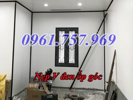 Nẹp chữ v màu đen, nẹp v nhôm màu đen, nẹp v màu đen