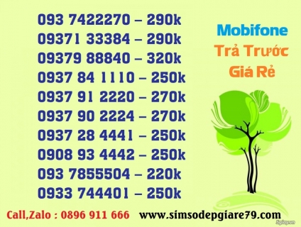 Sim số đẹp gái rẻ đầu 09 trả trước  giá tốt nhất hệ thống 5giay.vn