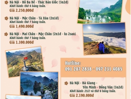 Tour ghép các tỉnh phía Bắc