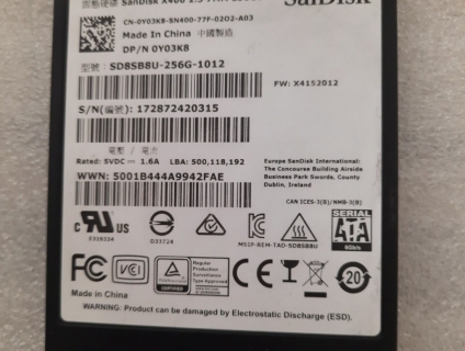 ổ cứng ssd 256gb va 300gb tháo máy hiệu intel va sandisk