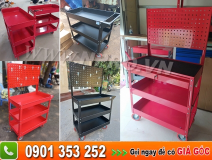 Xe đẩy 3 ngăn đựng dụng cụ thiết bị sửa chữa