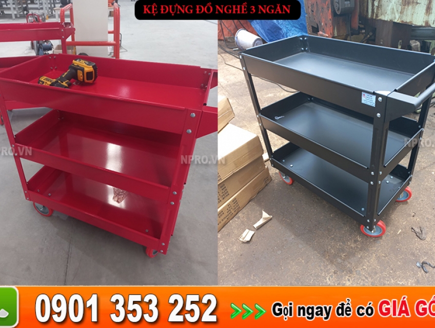 Giới thiệu một số mẫu kệ đựng đồ nghề 3 ngăn cho bạn