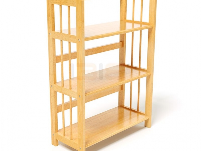 Kệ Sách Nhiều Tâng Tháo Lắp Bằng Gỗ Cao Su Tự Nhiên