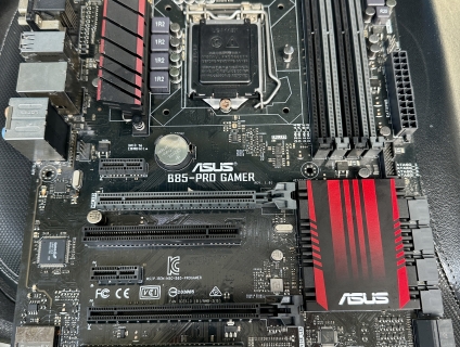 Main asus b85 pro gamer sk1150 4khe led đỏ