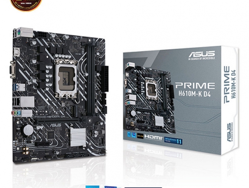 Mainboard Asus Prime H610M-K D4 Socket LGA1700 Chính Hãng