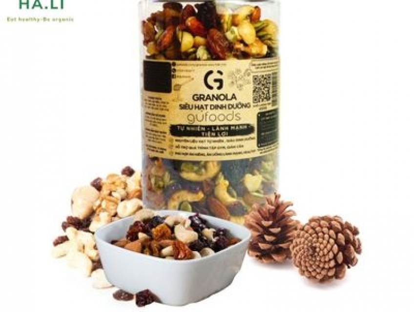 Granola siêu hạt dinh dưỡng mix gạo lứt ăn kiêng