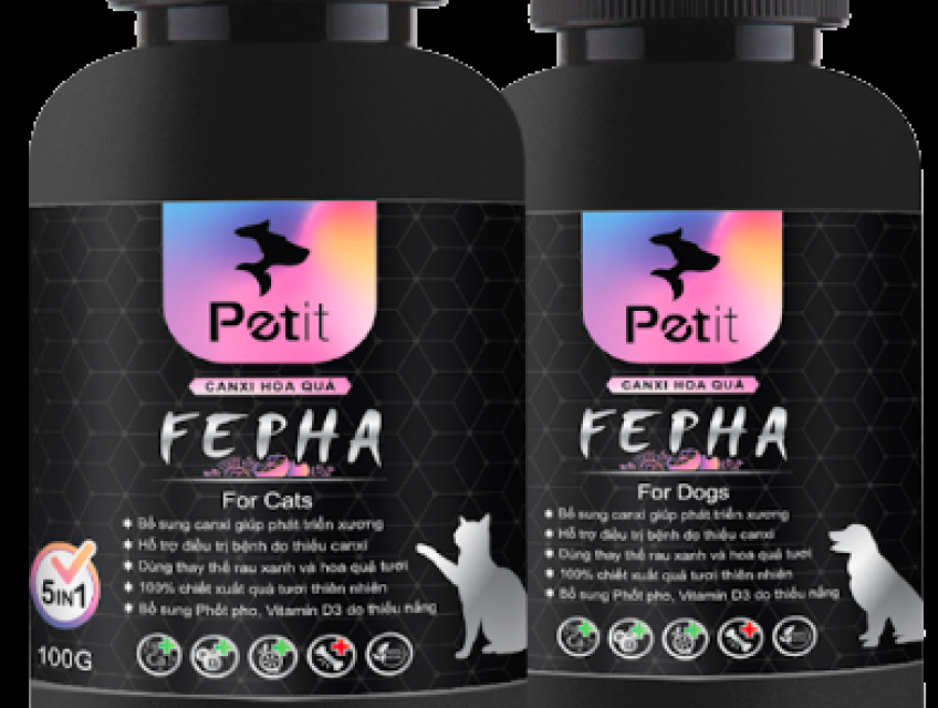 Bột Bổ Sung Canxi Từ Hoa Quả Cho Mèo Canxi Fepha