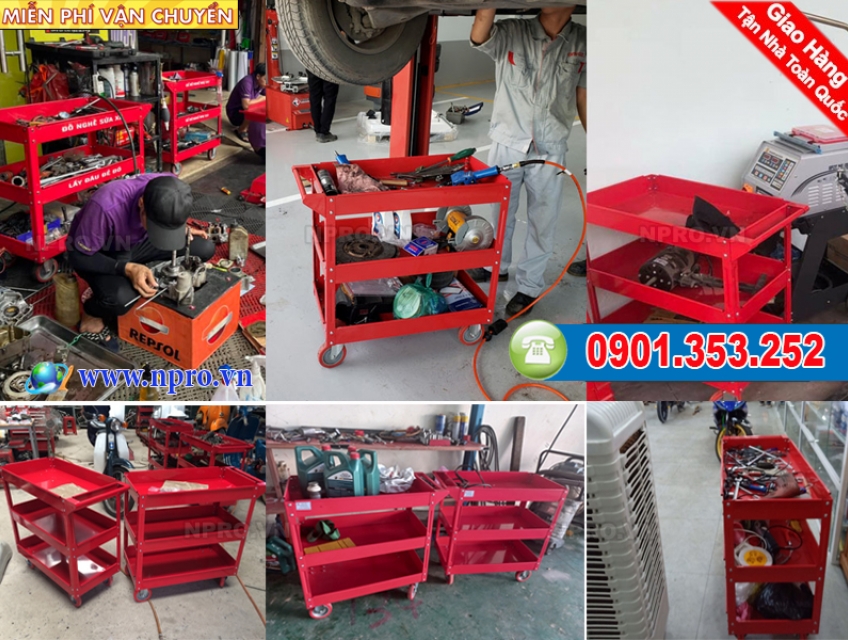 Dòng xe đẩy đựng đồ nghề thiết bị giá rẻ được ưa chuộng