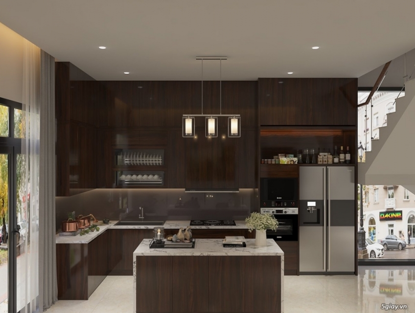 Tủ bếp Acrylic giá rẽ tại xưởng