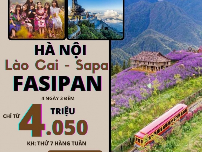 HCM/ HN -LÀO CAI - SAPA - FASIPAN- HN/ HCM - 4 NGÀY 3 ĐÊM