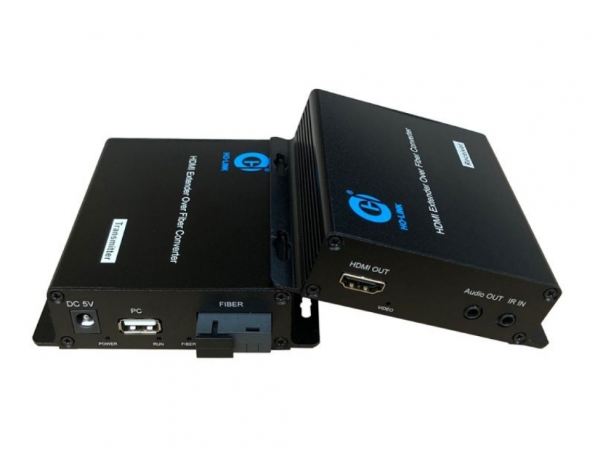 Bộ chuyển đổi HDMI qua cáp quang có cổng USB HL-HDMI-1USB-20TR