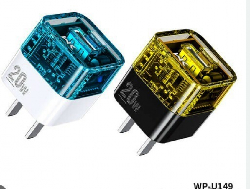 Củ sạc nhanh WEKOME PD20W trong suốt WP-U149 (USB/Type C) chính hãng!!
