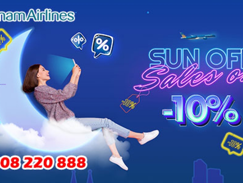 VNA giảm 10% giá vé máy bay vào Thứ 2 hàng tuần