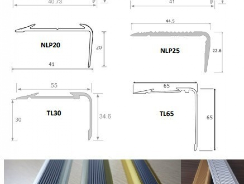 Nẹp Chống Trơn Mũi Bậc Cầu Thang Bằng Hợp Kim Nhôm Bình Dương