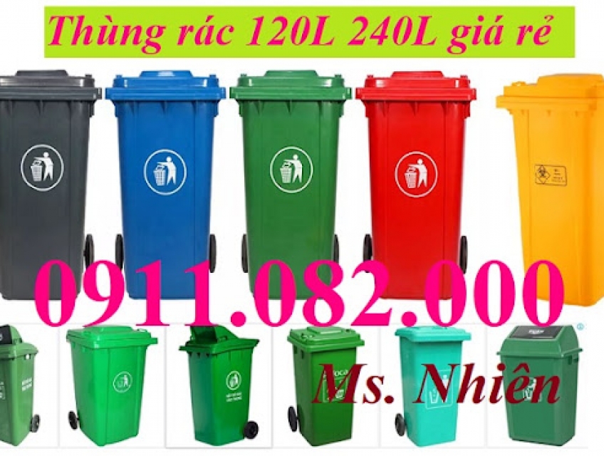 Sỉ thùng rác giá rẻ- thùng rác có dung tích 120L 240L 660L giá rẻ tại