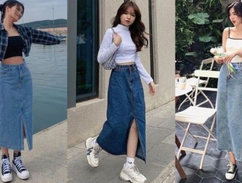 6 cách phối đồ với chân váy dài qua gối