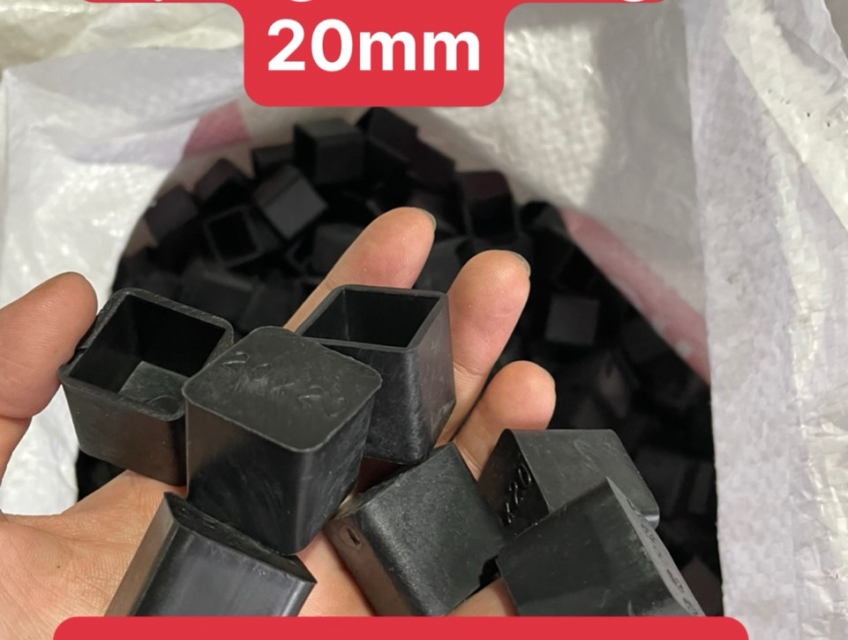 Bọc chân bàn ghế, nắp bịt hộp vuông 20mm