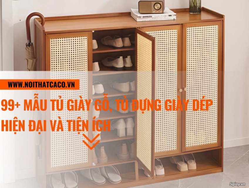 99+ mẫu tủ giày gỗ, tủ đựng giày dép hiện đại và tiện ích