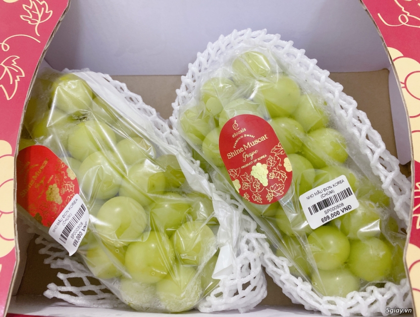 Nho mẫu đơn Hàn Quốc nhập khẩu