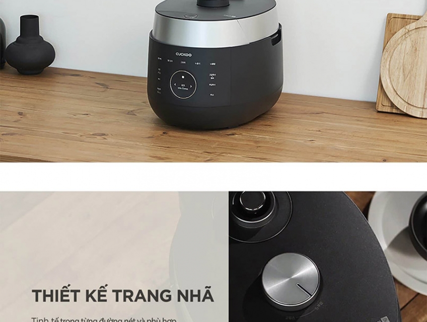 Nồi cơm cao tần Cuckoo CRP-LHTR1010FB sở hữu tính năng nổi bật