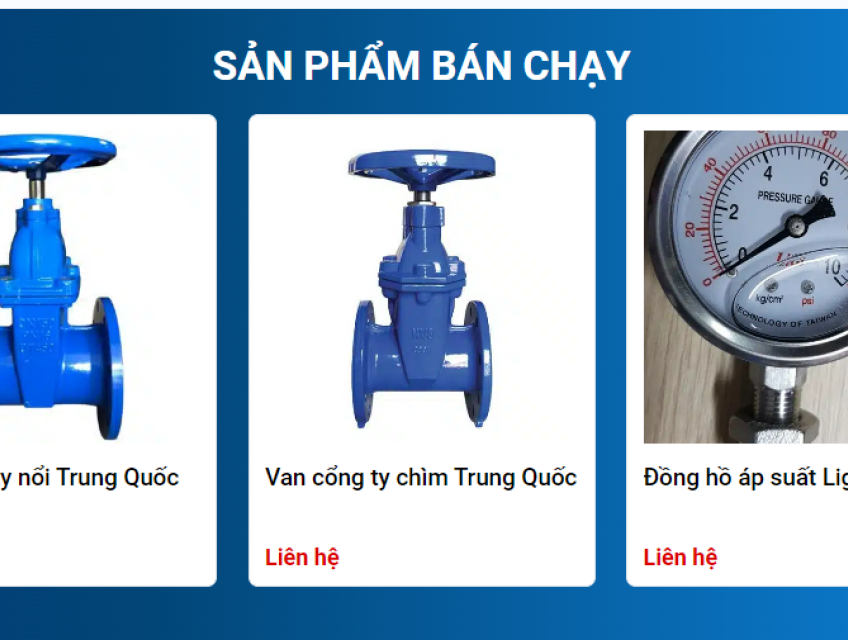 Chuyên cung cấp các sản phẩm như: đồng hồ nước, van công nghiệp, đồng hồ áp suất,…