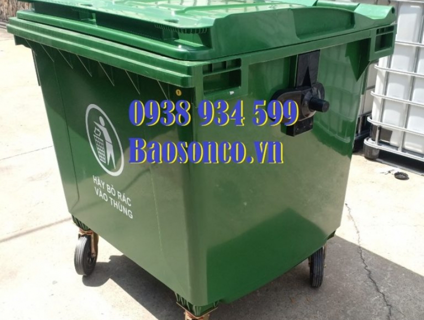 Bạn đang cần mua xe thu gom rác nhựa 1100 lít lớn nhất hiện nay