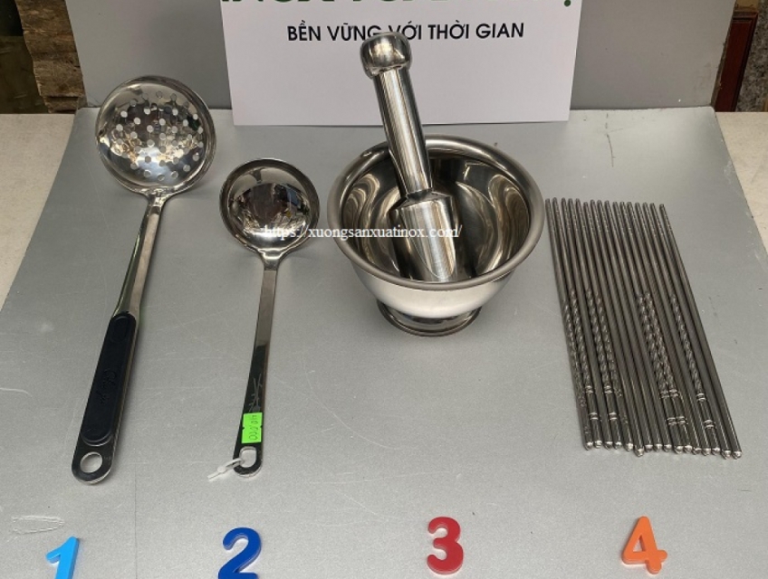 Bộ đồ dùng inox nhà bếp 4 món