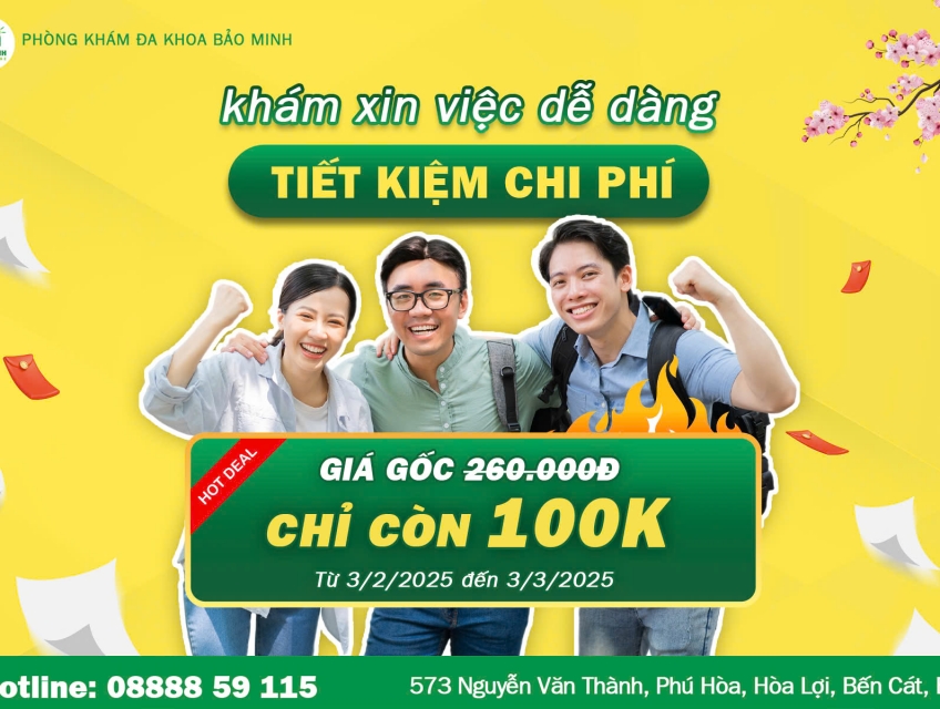 Địa chỉ khám sức khỏe xin việc tại Bến Cát, Bình Dương